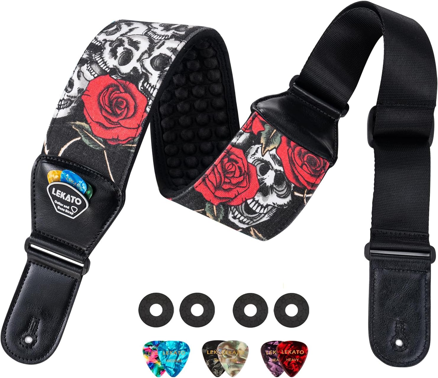 LEKATO Guitar Straps for Electric Guitar Bass