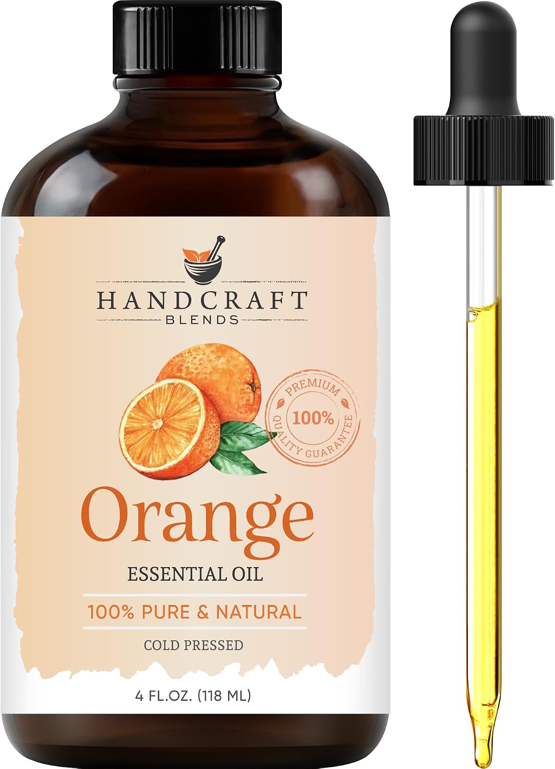 Handcraft Blends Peppermint Essential Oil – Huge 4 Fl Oz – 100% Pure and Natural – Premium Grade Essential Oil for Diffuser and Aromatherapy, Skin, Massage, Candle and Soap Making Fragrance