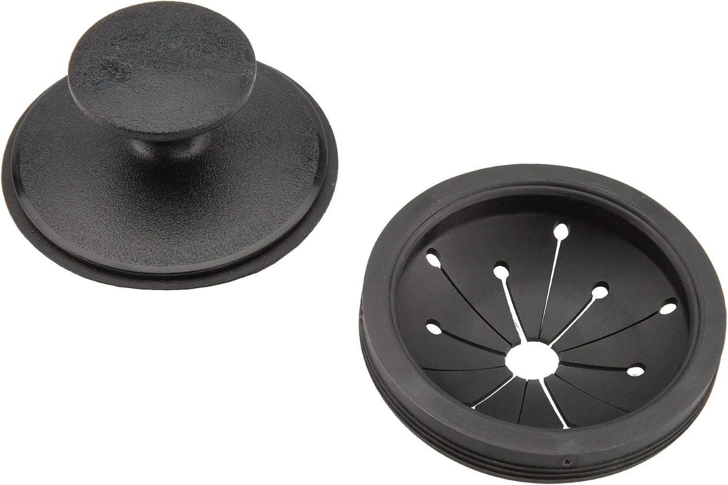 Waste King Legend Series 1 HP Continuous Feed Garbage Disposal with Power Cord - (L-8000) & 1025 EZ Mount Garbage Disposal Stopper and Splash Guard
