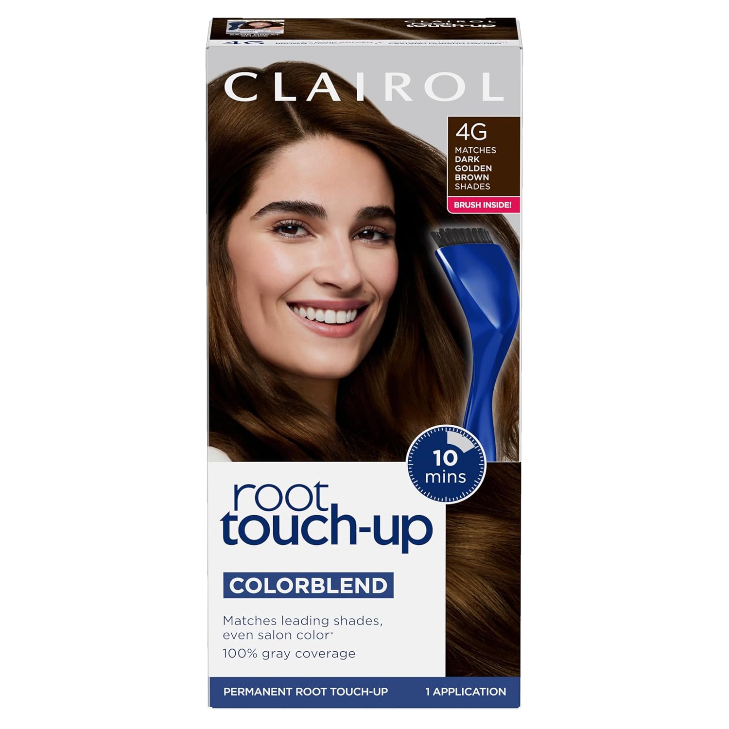 Clairol Root Touch Up Permanent Hair Dye, 6 Light Brown, Pack of 2