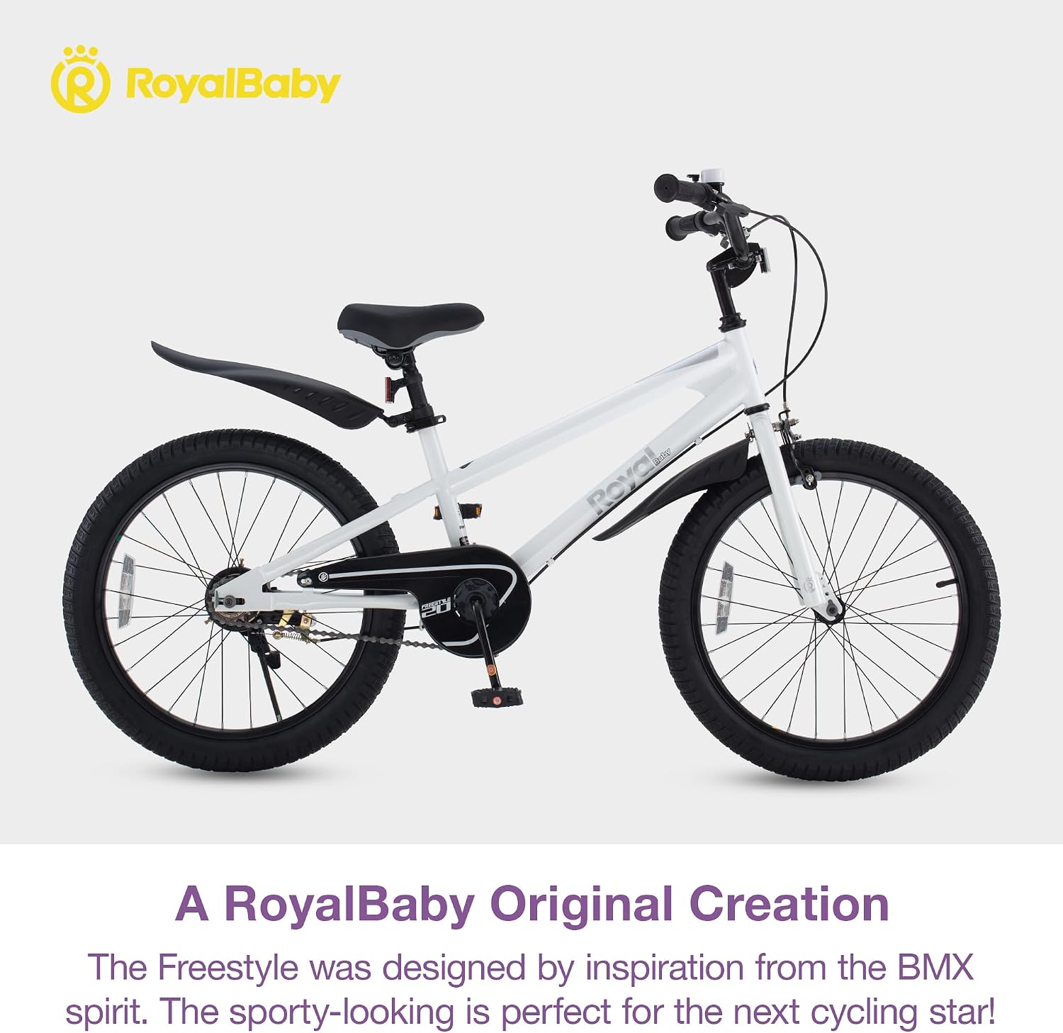 RoyalBaby Freestyle Kids Bike 12 14 16 18 20 Inch Bicycle for Boys Girls Ages 3-10 Years, Multiple Color Options