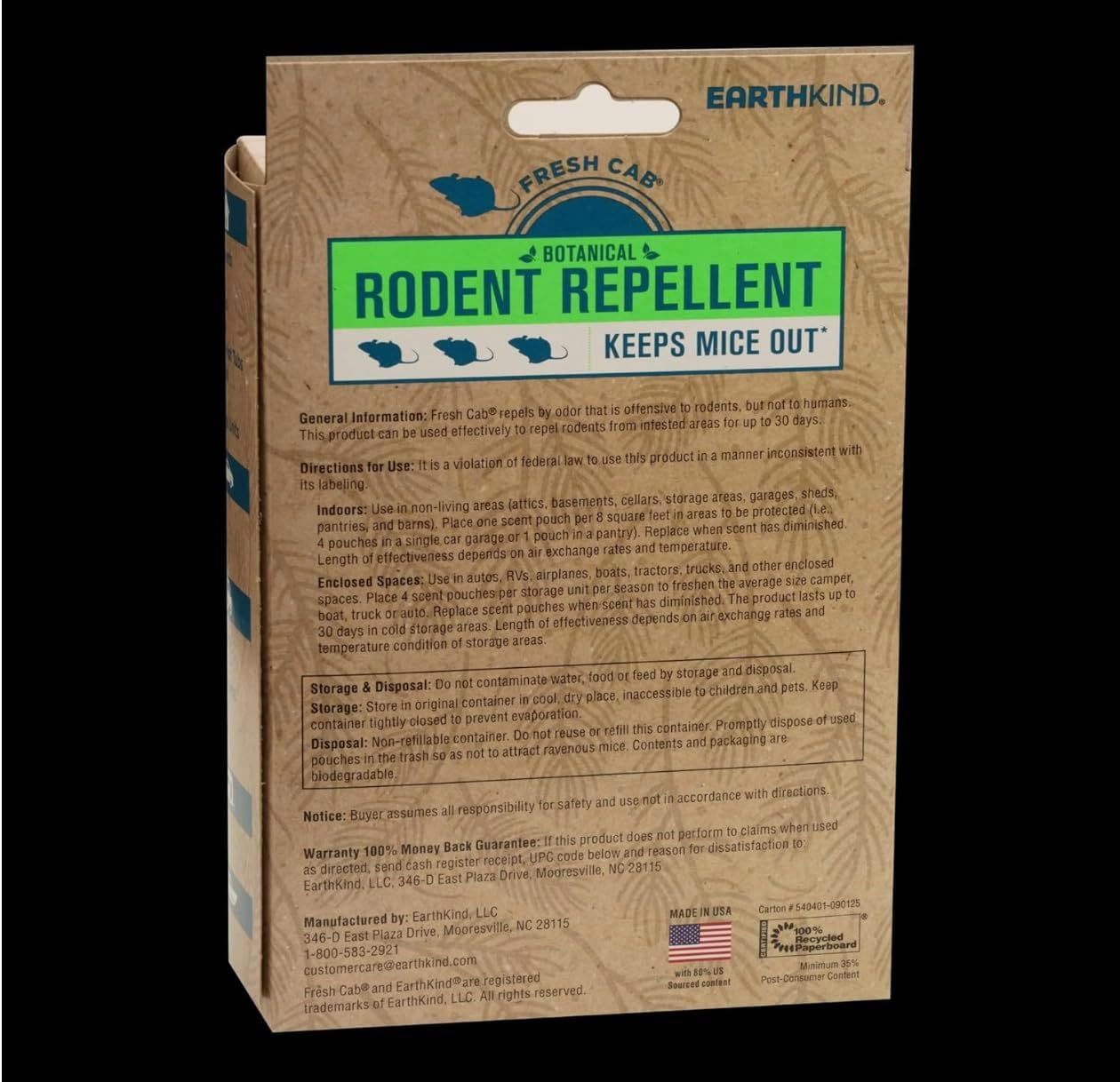 Rodent Repellent; Quickly Repelling Pests from Treated Areas; Preventing Re-Infestation for up To 3 Months; Safe for Children, Pets and the Environment; Non-Toxic; 8-Scent Pouches
