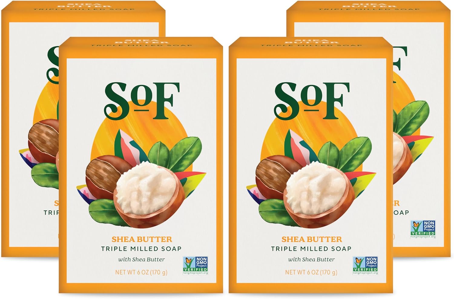South Of France SoF Triple Milled Bar Soap, Coconut & Shea Butter