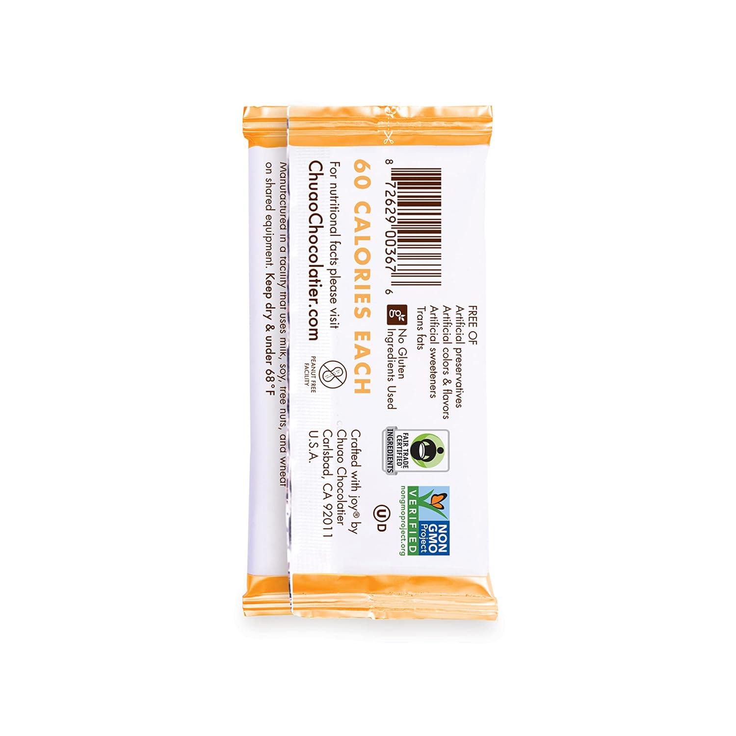 Chuao Chocolatier Salted Chocolate Crunch Dark Chocolate Mini Gourmet Chocolate Bar, 24-Ct. (0.39 oz. each)