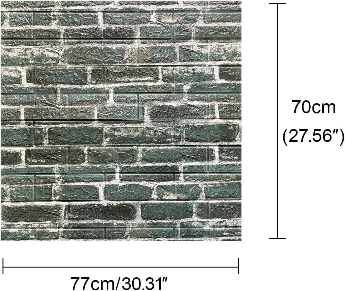 3D Self Adhesive Foam Wall Panels, 10 Tiles Cover 57 sq feet, Peel and Stick Brick Wallpaper for Living Room Bedroom Wall Decoration