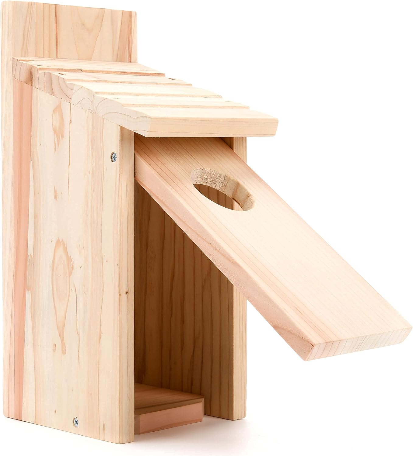 Cedar Blue Bird Box House,Hummingbird Wren Chickadee House, Assembled,1Pcs