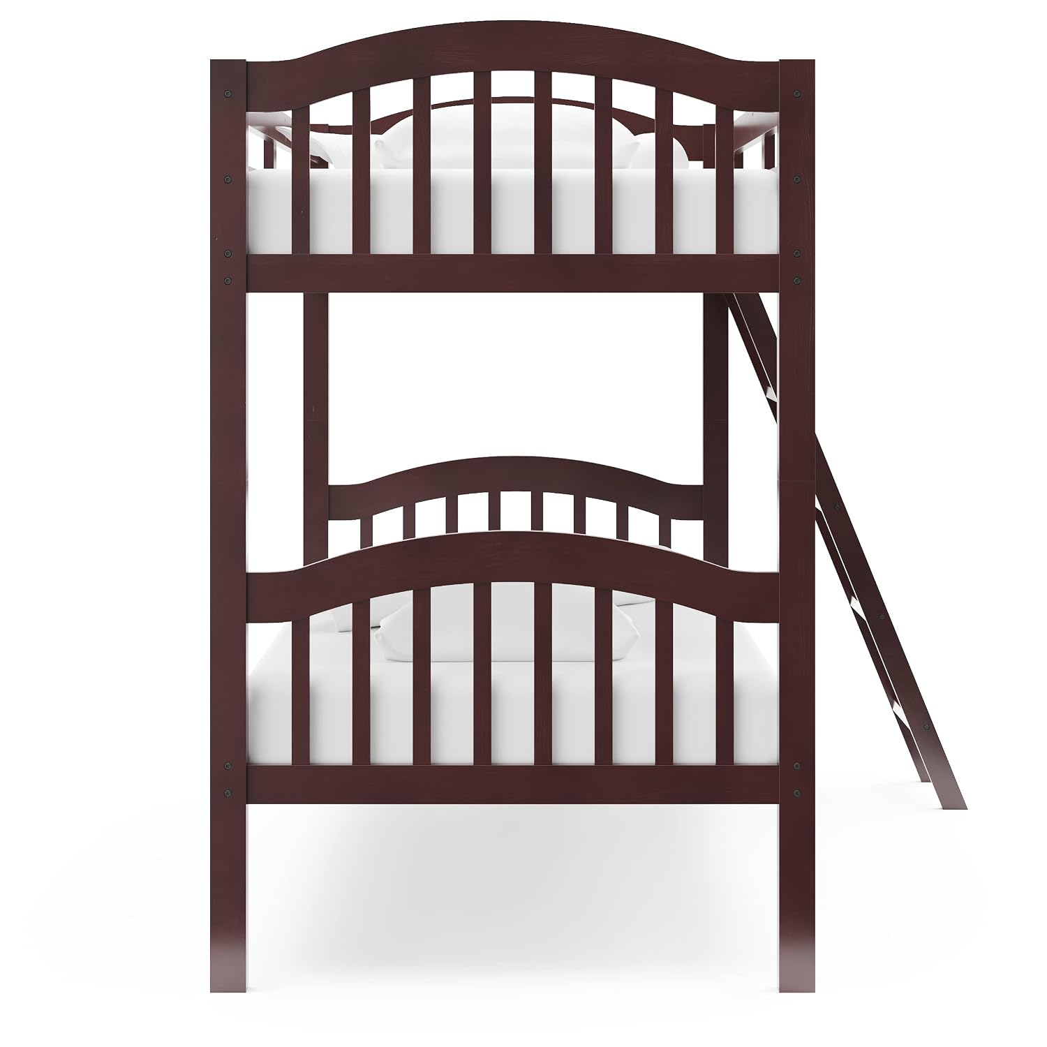 Storkcraft Long Horn Twin-Over-Twin Bunk Bed, White | GREENGUARD Gold Certified, Converts to 2 Individual Twin Beds, Wood Bunk Bed for Kids Bedroom, No Box Spring Required