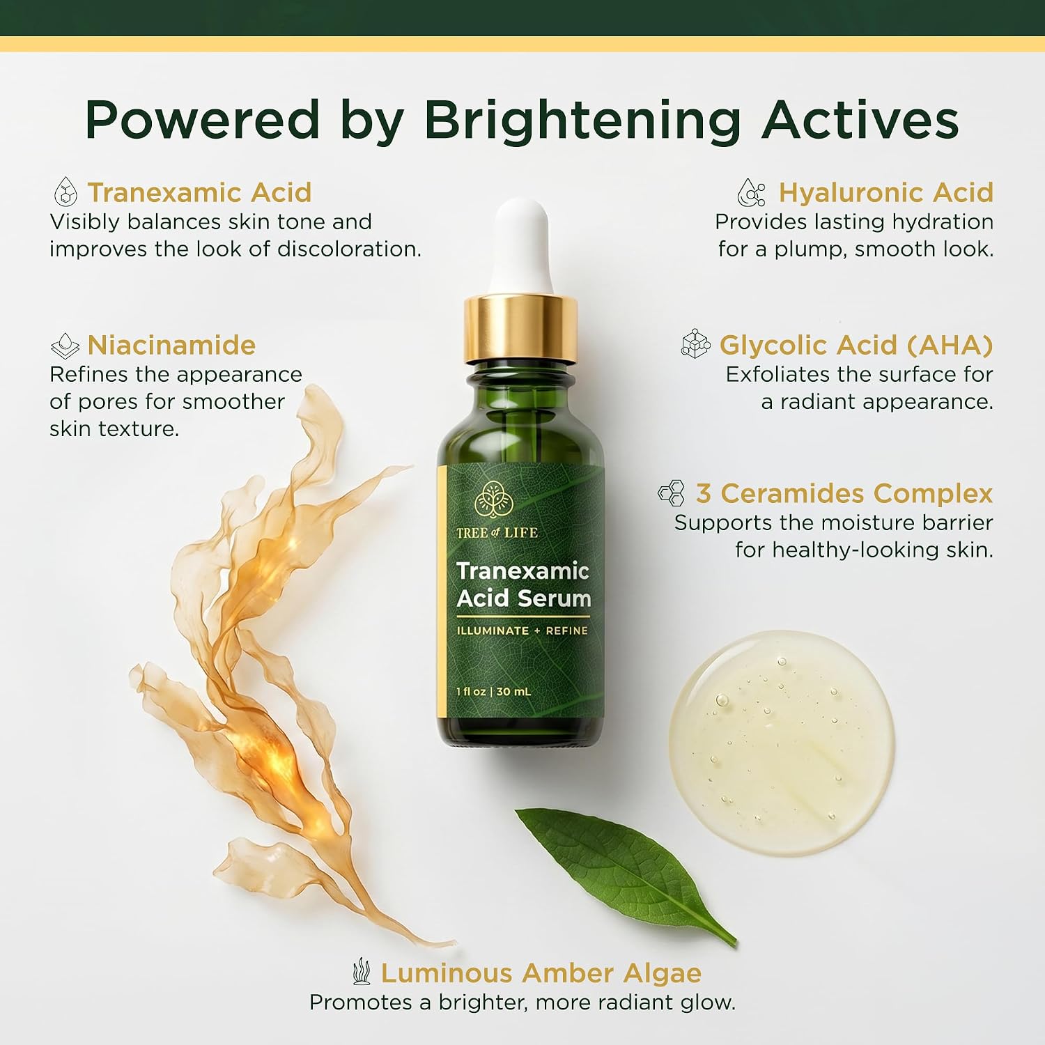 Tree of Life Vitamin C Serum for Face - Brightening and Hydrating Face Oil for Dark Spots and Fine Lines - Suitable for Sensitive Skin - Dermatologist Tested Skin Care - 1 Fl Oz | Brightening Vitamin C serum for face. Hydrating face oil that targets dark…