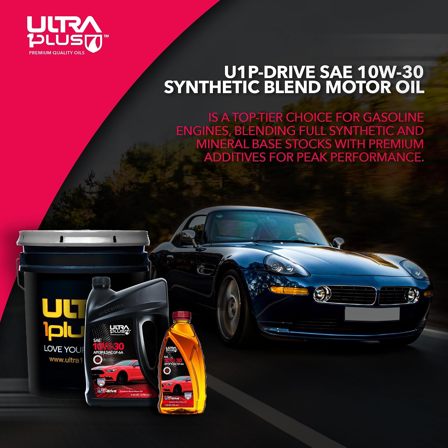 SAE 5W-30 Synthetic Blend Motor Oil API SP ILSAC GF-6A 1 Gallon