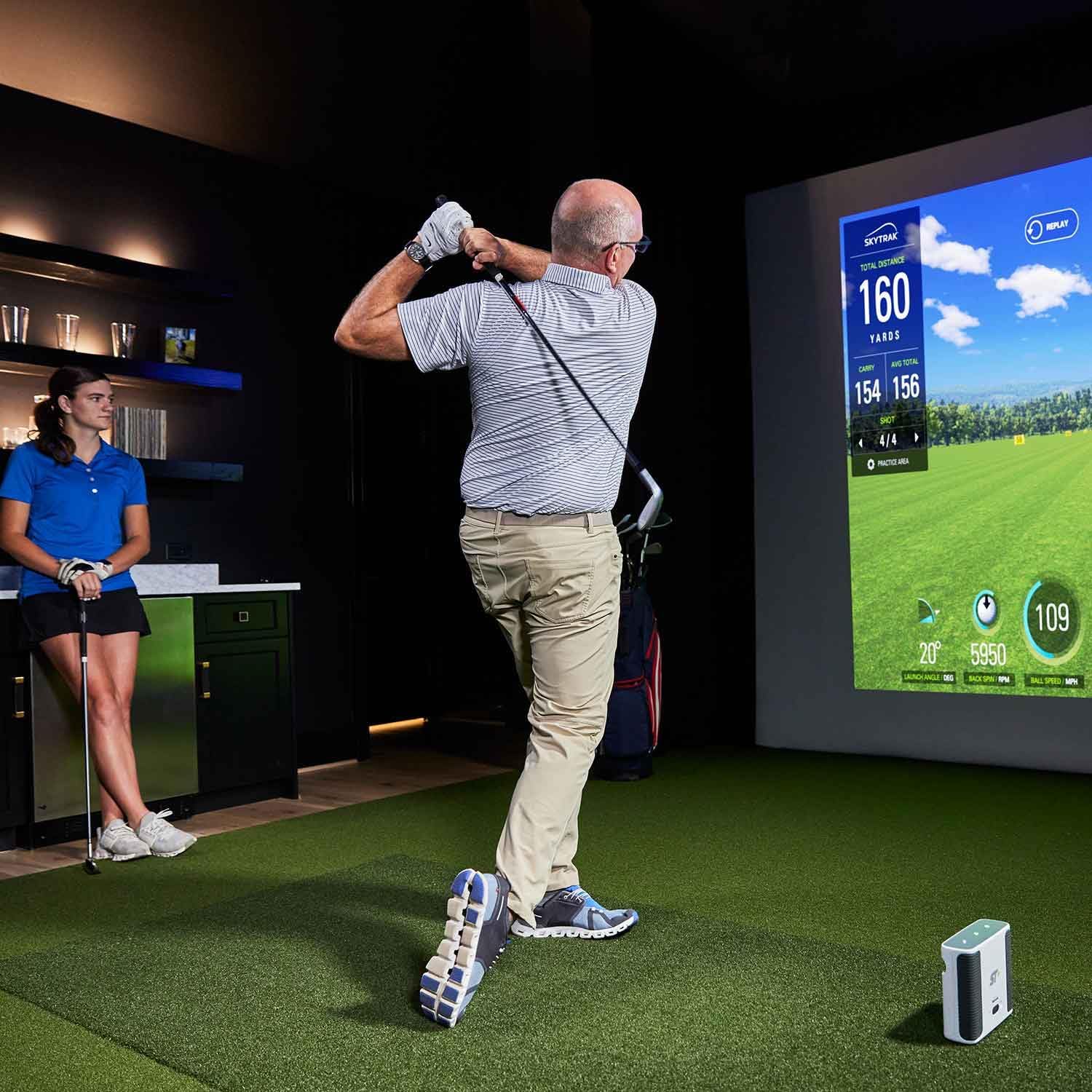 SkyTrak+ Golf Launch Monitor & Simulator with Free Foresight Course Play | Indoor/Outdoor Use, Dual Doppler Radar & Photometric Camera | Shot & Club Data, Real-Time Feedback, Simulation Ready