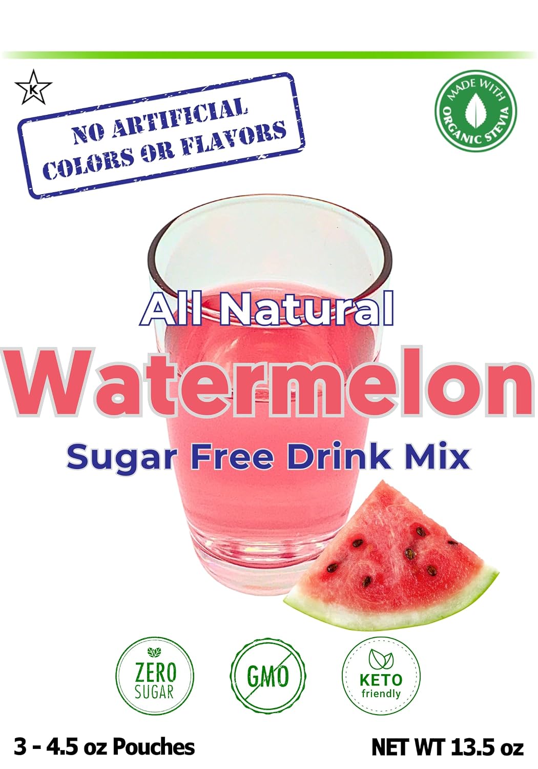 GramZero Raspberry Blush, Sugar Free Drink Mix, Pitcher Pack, Great For Nutrition Club Loaded Tea, Zero Calorie, Stevia Sweetened