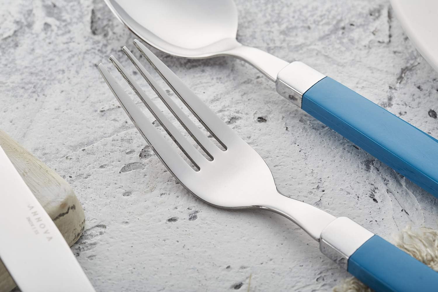 ANNOVA Silverware Set Stainless Steel Colorful Tableware Kitchen Flatware Set Utensils, Includes Dinner Knives, Forks, Spoons