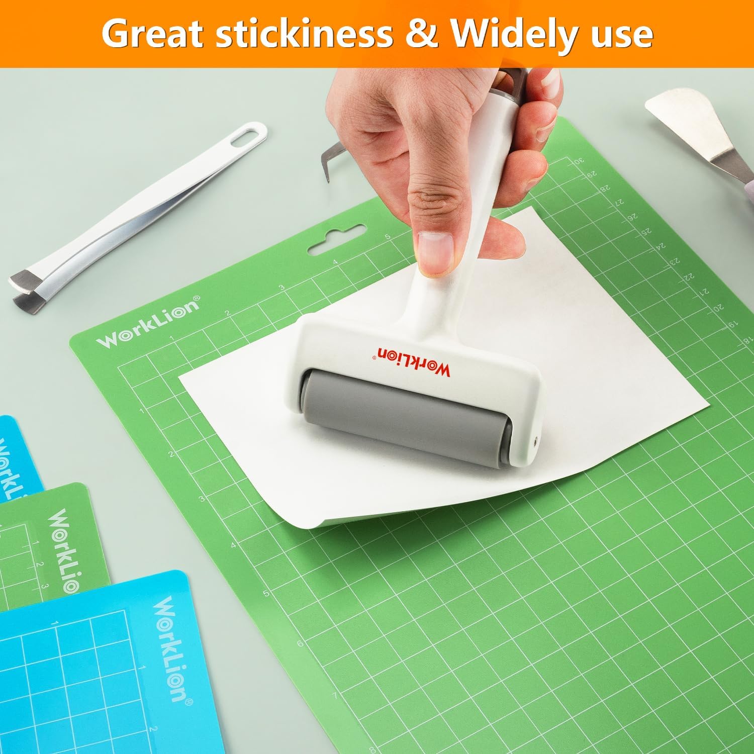 WORKLION Cutting Mat 12x12 Compatible with Maker/Maker 3/Maker 4/Air 2/Explore 3/4, Variety Sticky（Standard, Light