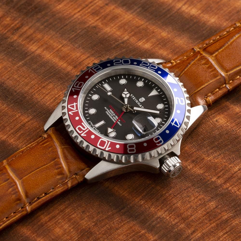 20mm Toffee Brown - Long - BARTON Alligator Grain - Quick Release Leather Watch Bands