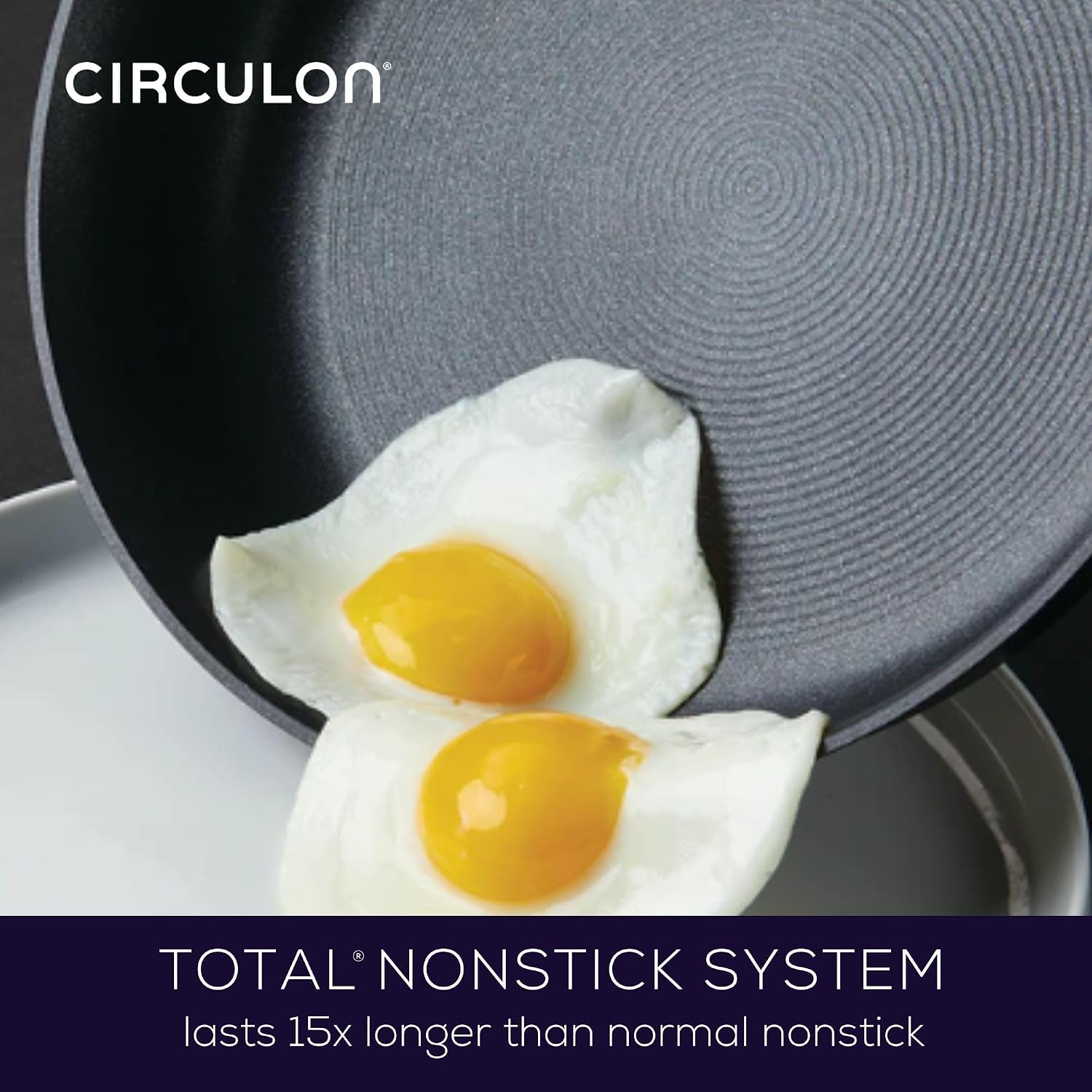Circulon Symmetry Hard Anodized Nonstick Induction Frying Pan, 8.5-Inch Fry Pan, Black