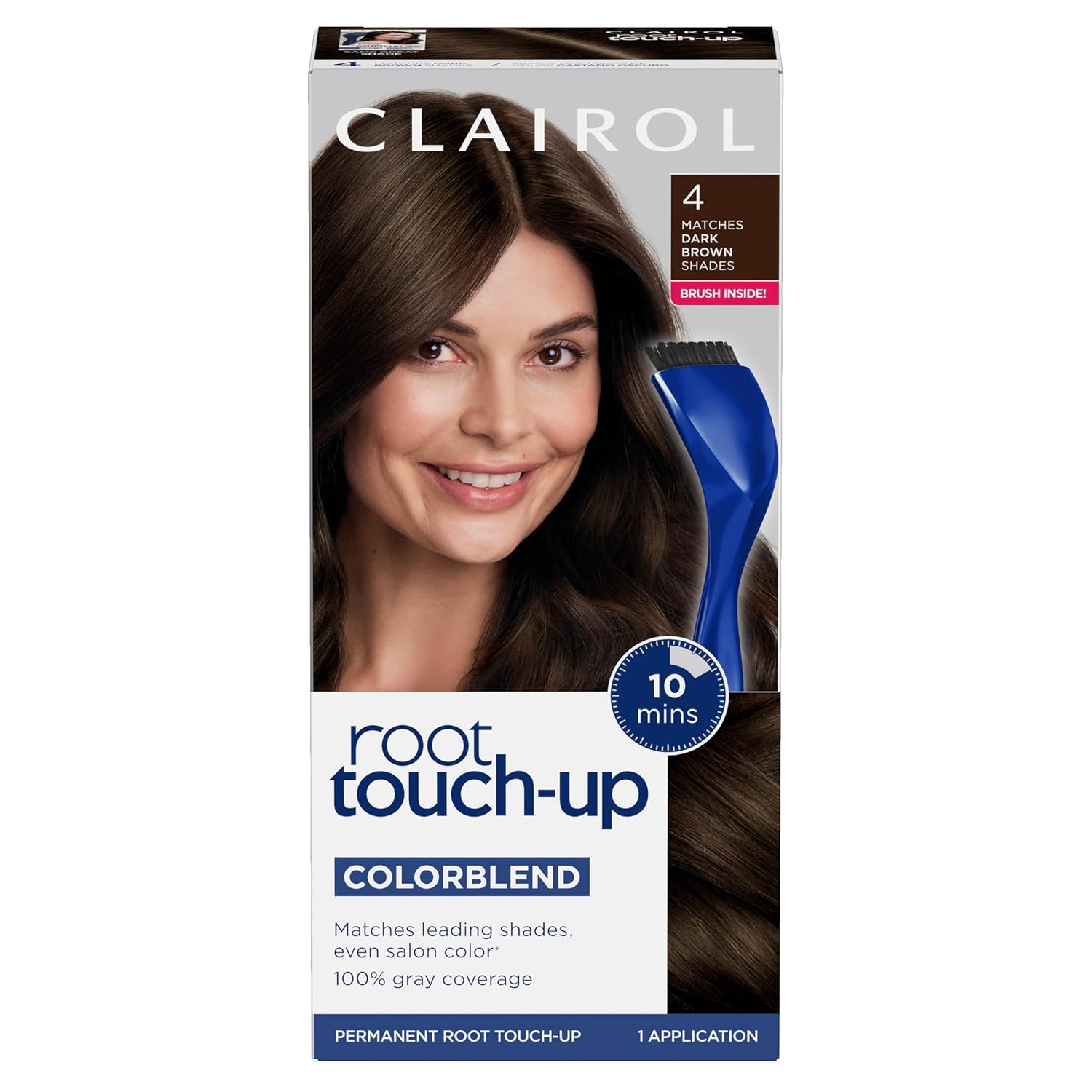 Clairol Root Touch Up Permanent Hair Dye, 6 Light Brown, Pack of 2
