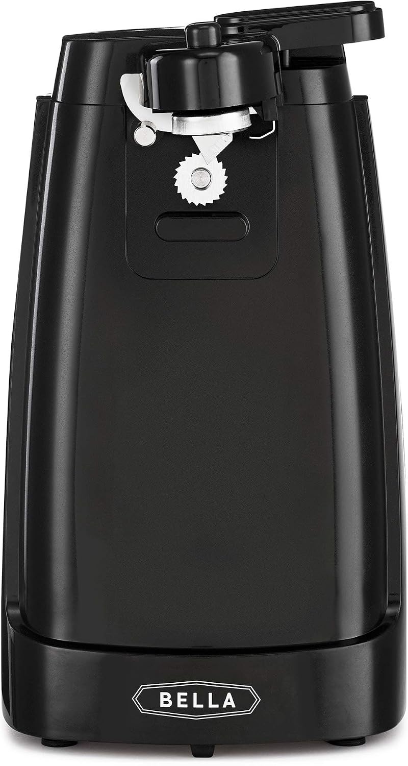 bella Electric Can Opener and Knife Sharpener, Black