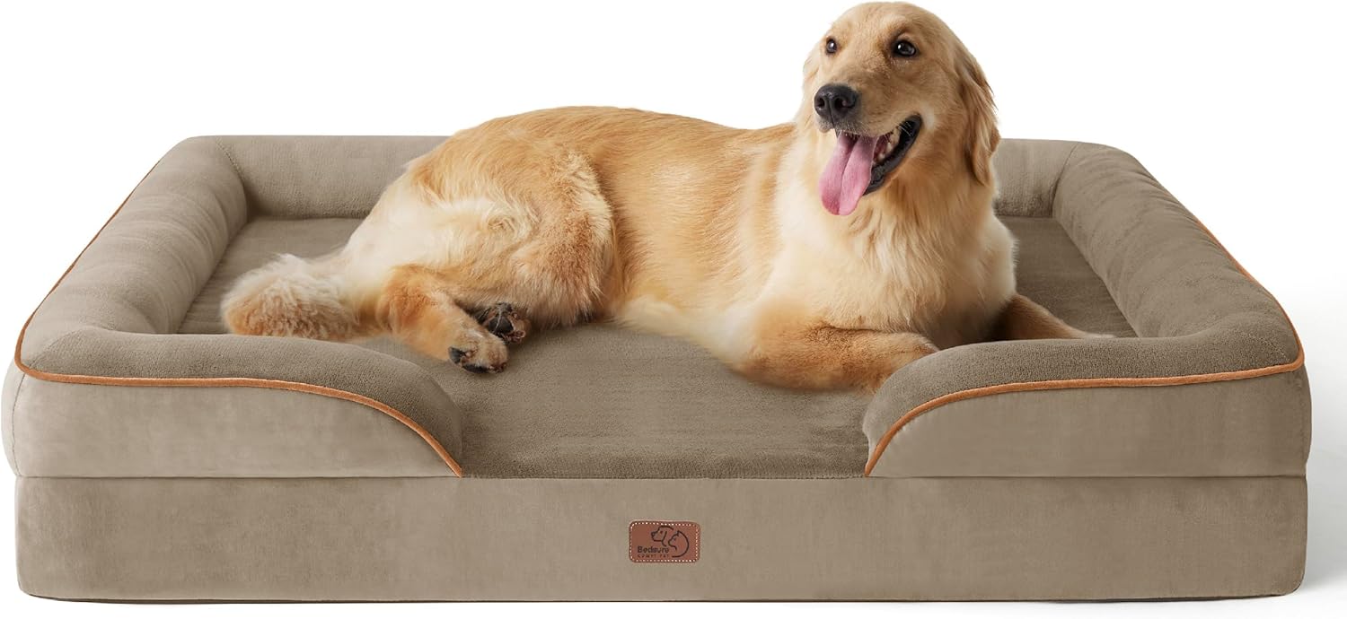 Bedsure Orthopedic Dog Beds Large Sized Dog with Removable Washable Cover