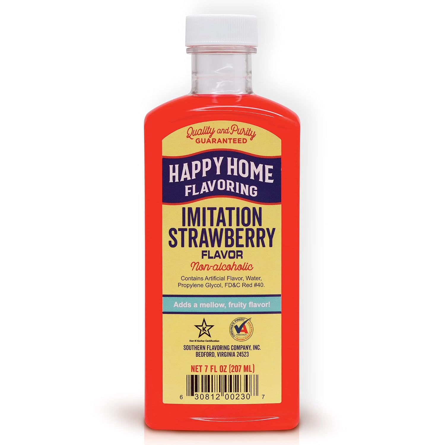 Happy Home Imitation Clear Butter Flavoring, Non-Alcoholic, Certified Kosher, 7 oz.