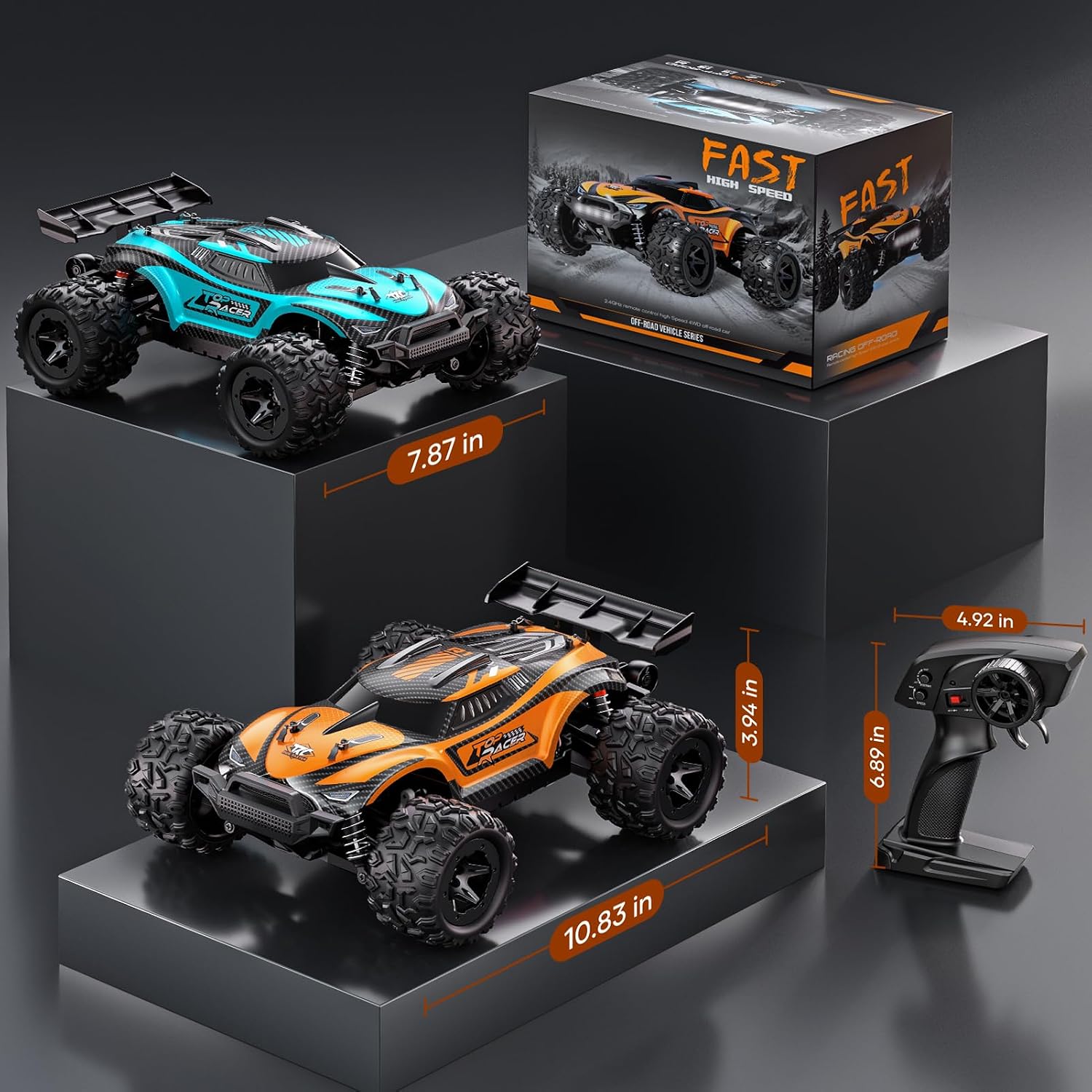 HOMETALL 1:18 Fast RC Cars for Adults - 38+ KPH Off Road Remote Control Car - High Speed RC Monster Truck 4x4 All Terrain
