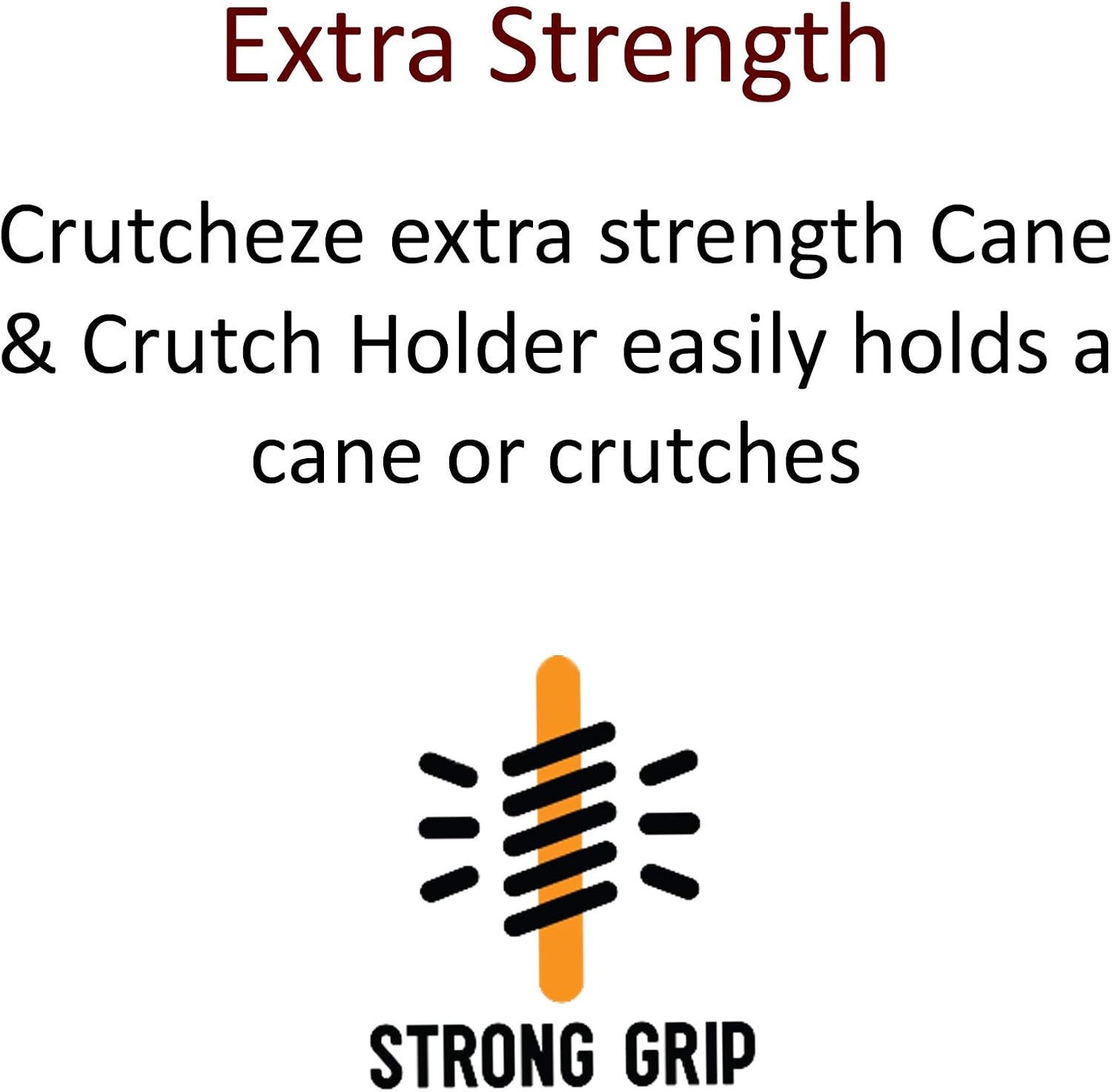Crutcheze Cane Holder Clip for Walkers, Rollators & Wheelchairs, 3-Pack