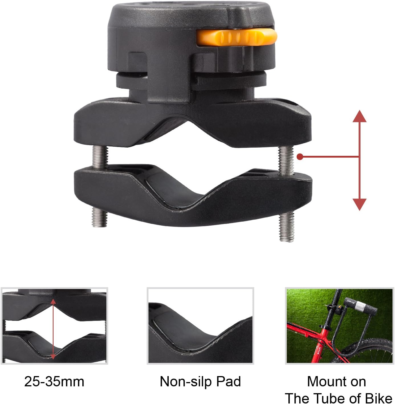 Bike U Lock with Cable - Via Velo Heavy Duty Bicycle U-Lock,14mm Shackle and 10mm x1.8m Cable with Mounting Bracket for Road, Mountain, Electric & Folding Bike
