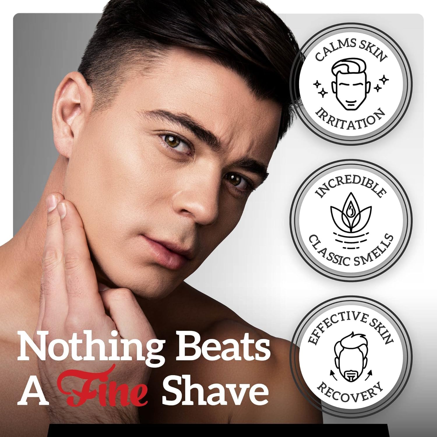 Fine Italian Citrus Classic Aftershave for Men, Made in USA, Four Simple Ingredients, Cooling MentholSplash, Inspired by a 1916 Mediterranean Classic, Bergamot Neroli Petitgrain Scent, 100ml