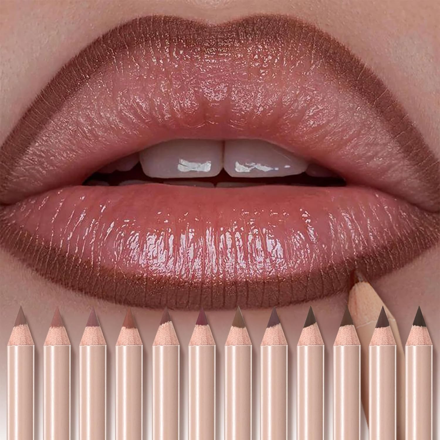 QiBest 7Pcs Matte Liquid Lipstick + 1Pcs Lip Plumper Makeup Set Kit, Pigmented Long Lasting Lip Gloss Set