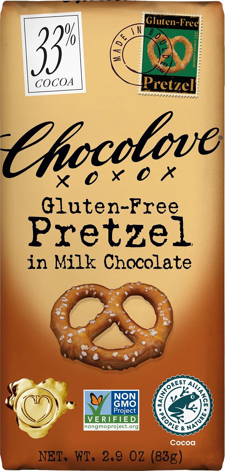 Chocolove Pretzel in Milk Chocolate, - Gluten-Free , 2.9 oz
