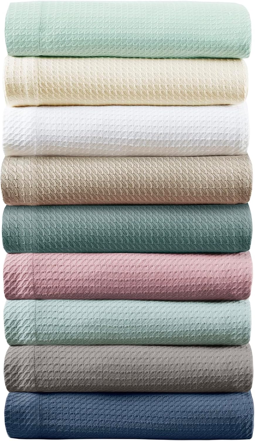 Madison Park 100% Egyptian Cotton Summer Blanket Full Queen Size Teal