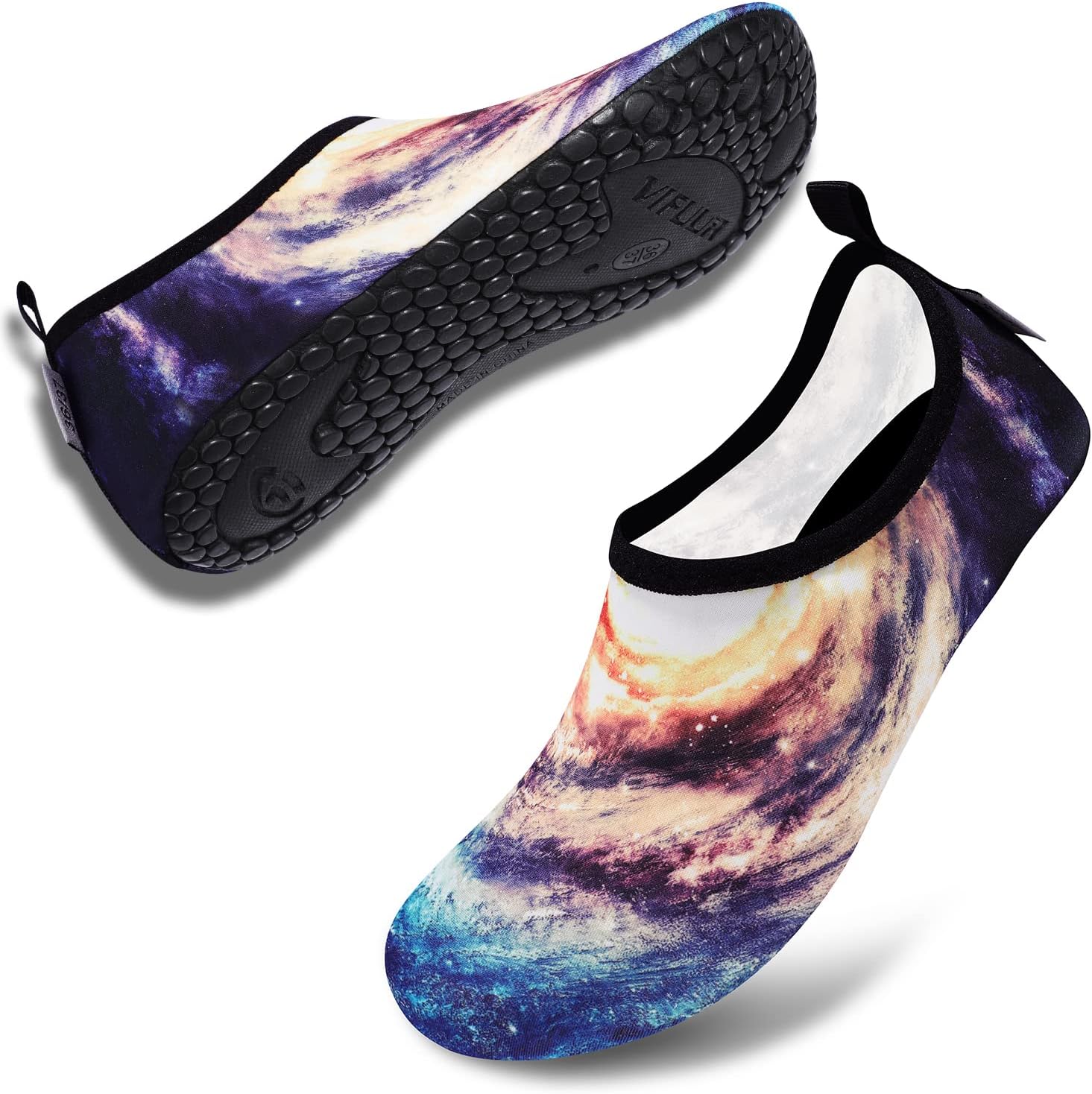 VIFUUR Water Shoes for Men Women Barefoot Quick Dry Aqua Socks Slip On | Lightweight, Breathable Upper, Flexible Sole, Drainage Design, Easy Slip-On Fit for Water Activities
