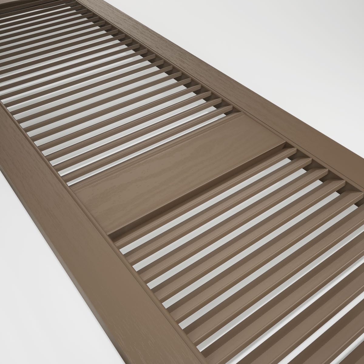 14 1/2"W x 60"H EverColor Open Louver Exterior Vinyl Shutters, w/Installation Shutter-Lok's & Matching Screws (Per Pair), Black
