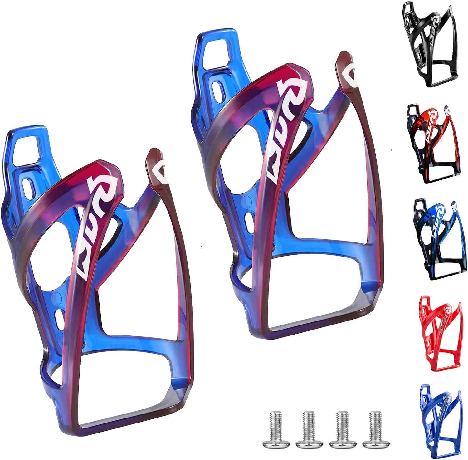 Suruid Bike Water Bottle Cage Ultra-Light Bicycle Bottle Holder Universal Bike Cup Holder Rack for Bicycle, Cycling, MTB, Road/Mountain Bikes 2 Pack - Black