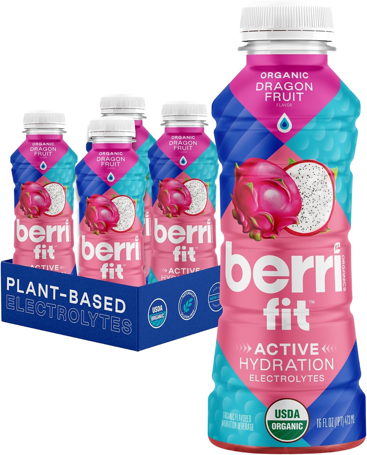 Berri Fit Hydration, 4ct, Organic Dragon Fruit Flavor Natural Sports Drink