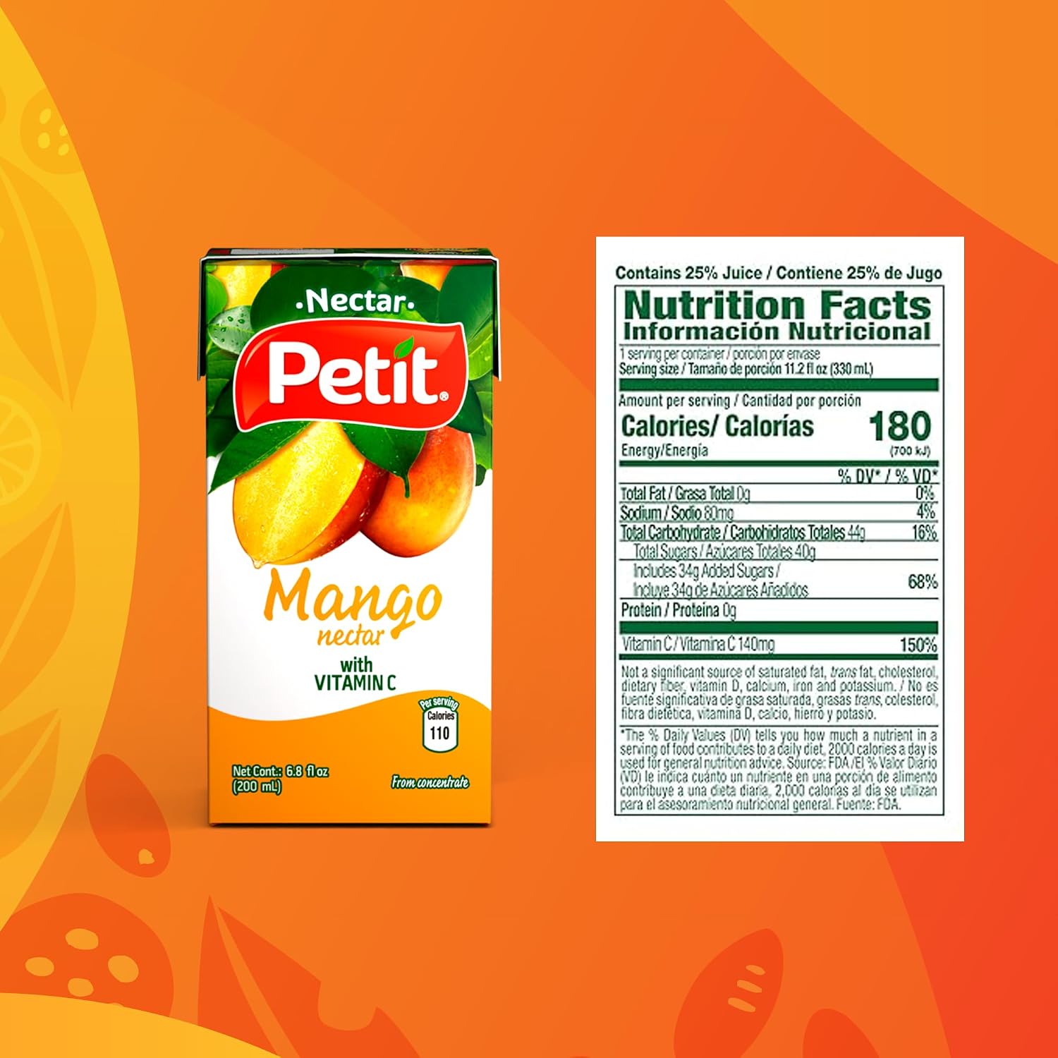 Petit Pineapple Nectar, 200 ml (Pack of 24) – Refreshing Tropical Fruit Juice Beverage