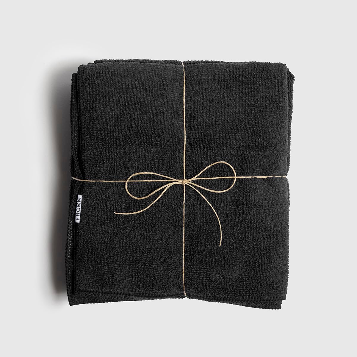 Fromm Softees Microfiber Hair Towels, Absorbent Salon Hair Towels for Hairstylists, Barbers, Spa & Gym, Fast-Drying, Ultra-Soft, Lint-Free, Multi-Purpose Towels, 16" x 29"- 10-Pack - Black