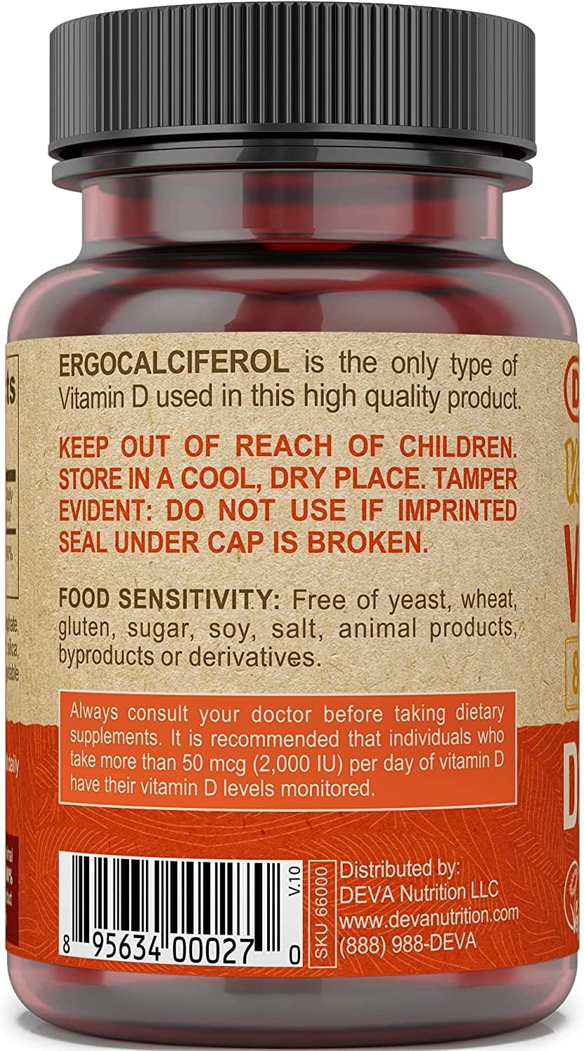 Deva Vegan Vitamins Vitamin D 800Iu Vegan 90 Tab
