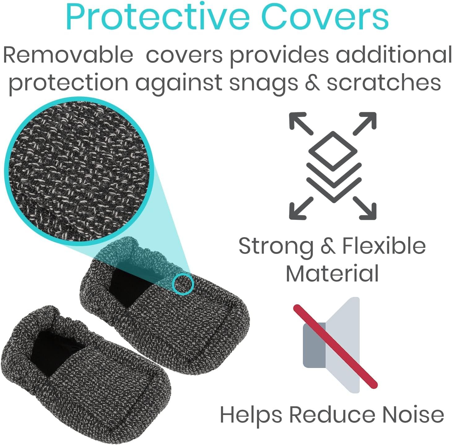 Vive Walker Ski Glide Covers 4 PCS - Accessories for Folding Walkers