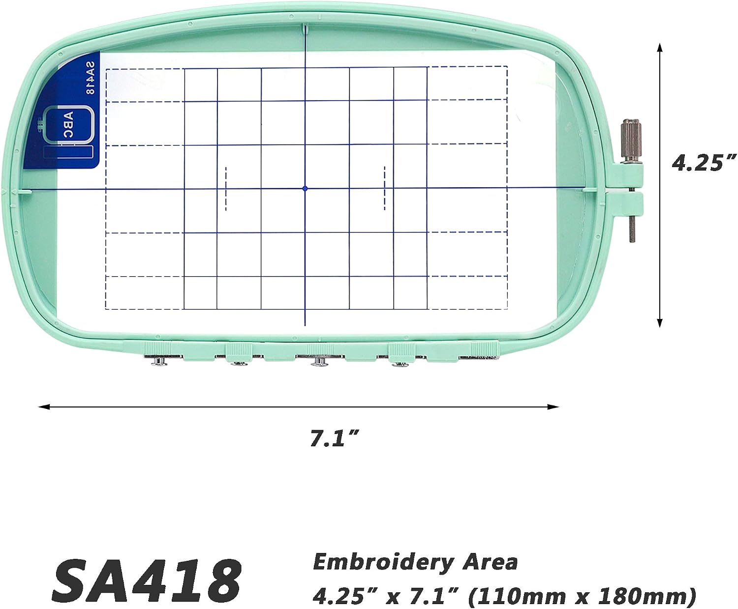 Sew Tech Embroidery Hoop for Brother, 4.3x7.1in 110x180mm SA418 EF33 Frame