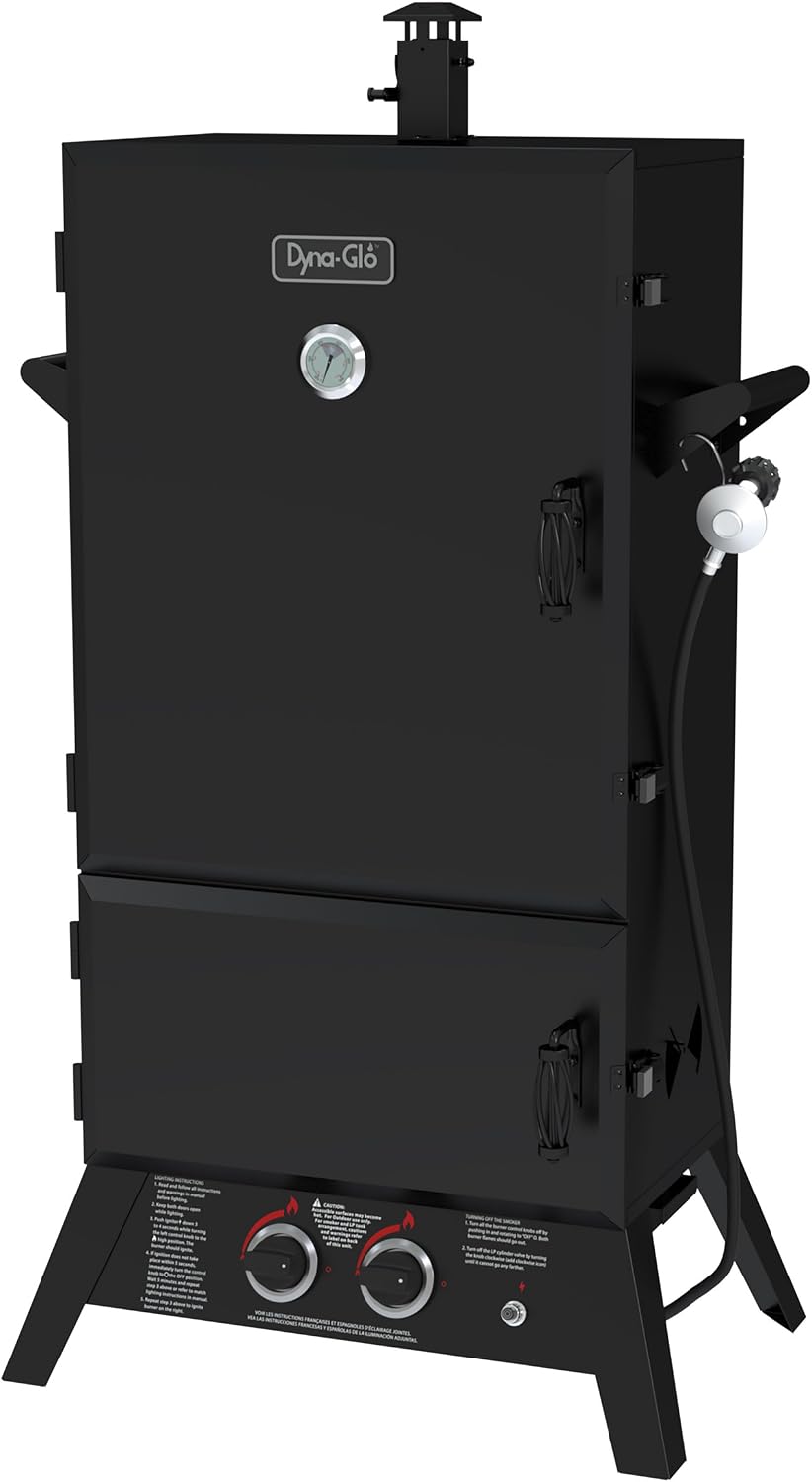 Dyna-Glo DGY784BDP 36" Vertical LP Gas Smoker, Black powder coat