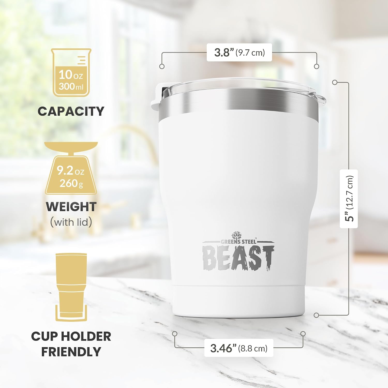 Beast 30 oz Tumbler Stainless Steel Vacuum Insulated Coffee Ice Cup Double Wall Travel Flask (Cupcake Pink)