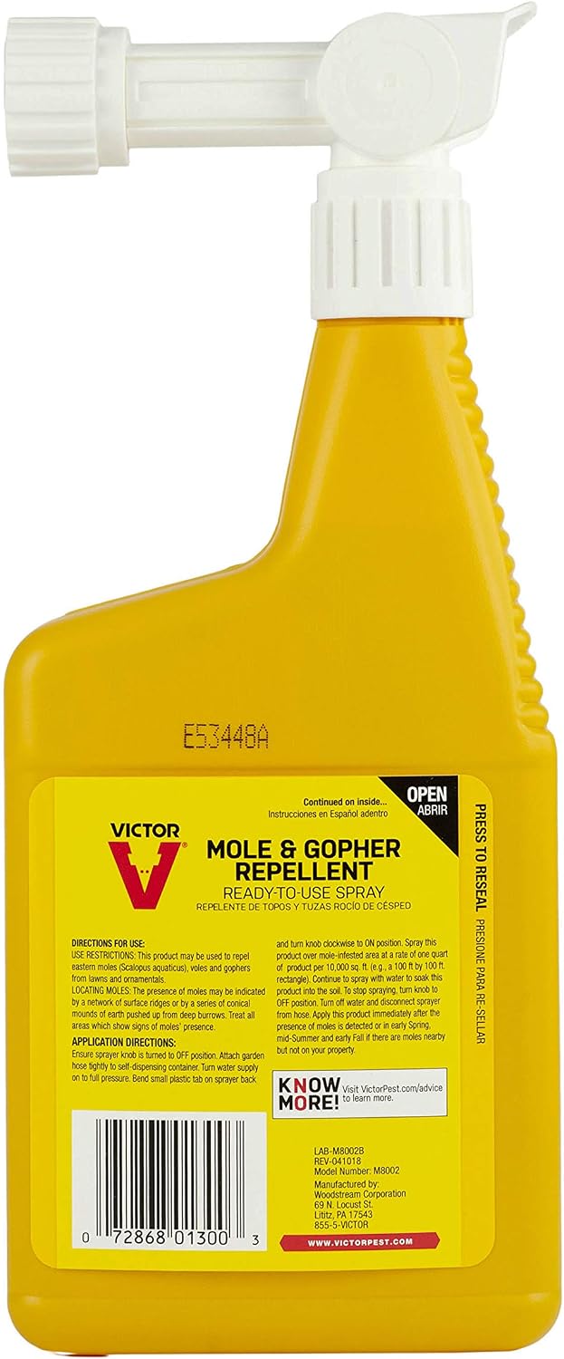 Victor Mole and Gopher Repellent Spray, 32 fl oz Bottle
