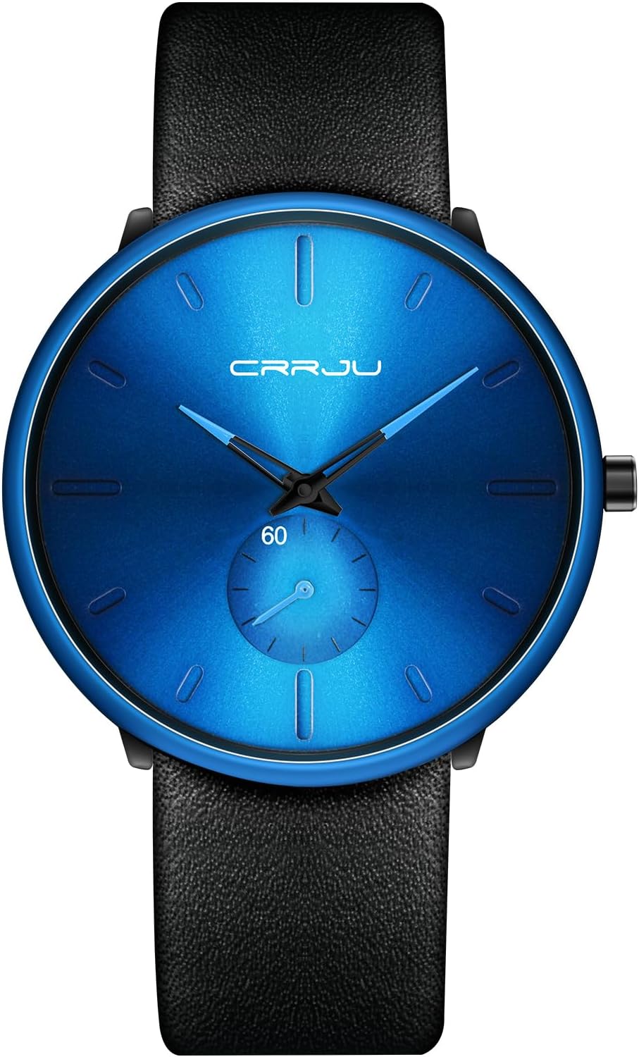 Mens Watches Ultra-Thin Minimalist Waterproof-Fashion Wrist Watch for Men Unisex Dress with Leather Band