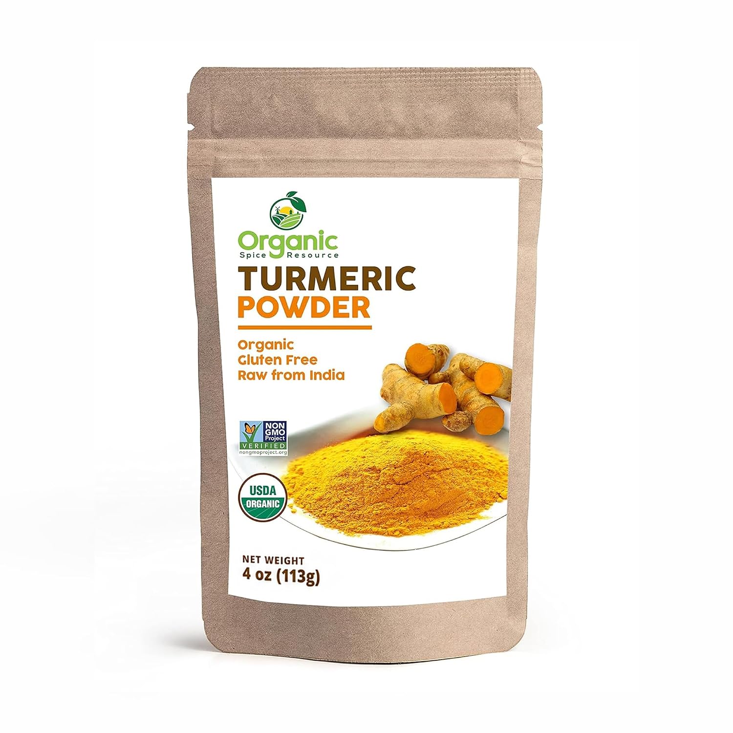Organic Spice Resource Turmeric Root Powder, 8 oz (226 g)