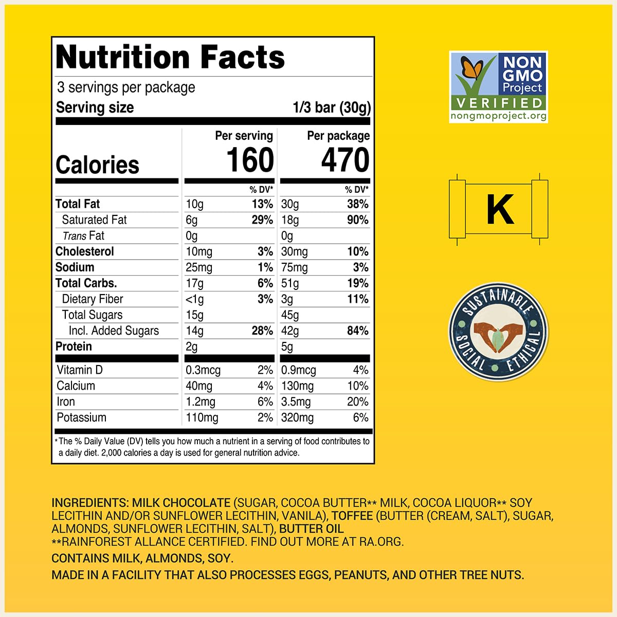 Chocolove Creamy Milk Chocolate Bars | 33% Cocoa | Crafted with Silky Premium Chocolate | Non-GMO, & Gluten-Free, 3.2 oz Bar (12 Pack)