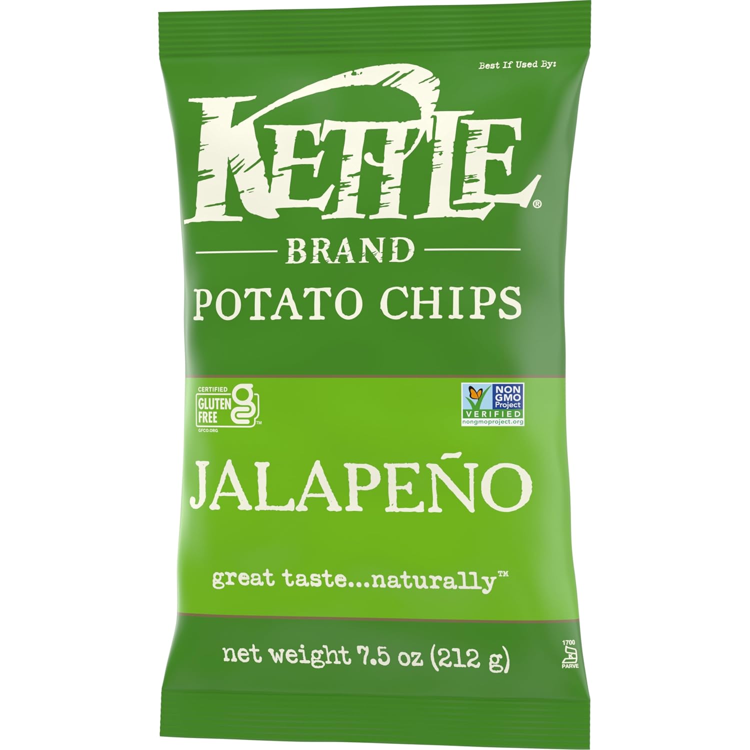 Kettle Brand Potato Chips, Jalapeno Kettle Chips, Party Size, 13 Oz