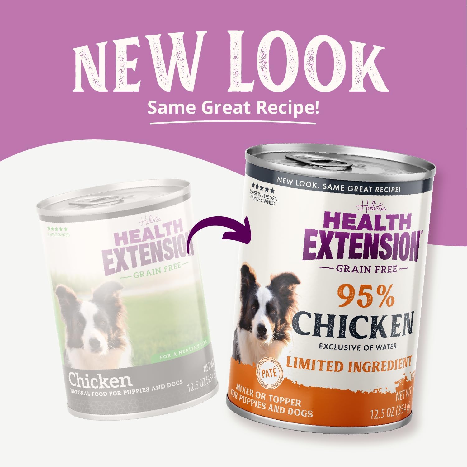 Health Extension 95% Beef Grain-Free Wet Dog Food, High Protein Recipe, Limited Ingredients, Picky Eaters, Ideal for Sensitive Stomachs 5.5 oz (Case of 24)