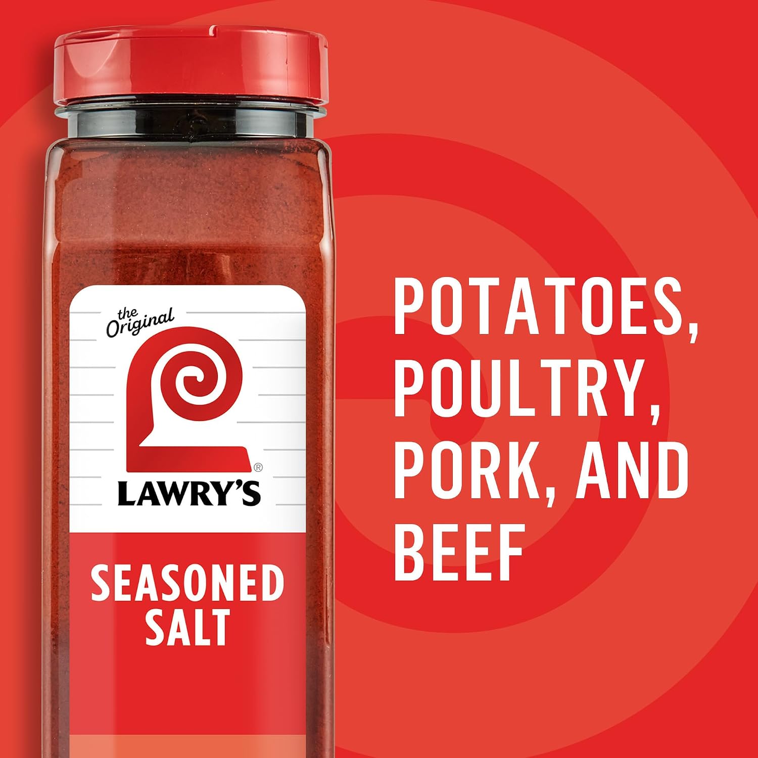 Lawry’s Seasoned Salt, No MSG Added, Kosher Certified, Staple, Versatile, All-Purpose Seasoning to Shake on Beef, Pork, or Poultry, 16 oz