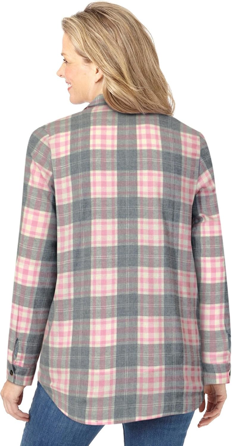 Woman Within Classic Flannel Shirt