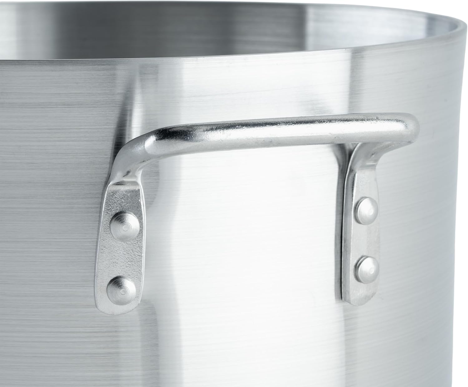 Winco 20 qt Aluminum Heavy-Duty Stock Pot | Thick walls, Riveted handles, Wide base, Great for Stocks, Soups, Pasta and Batch Cooking